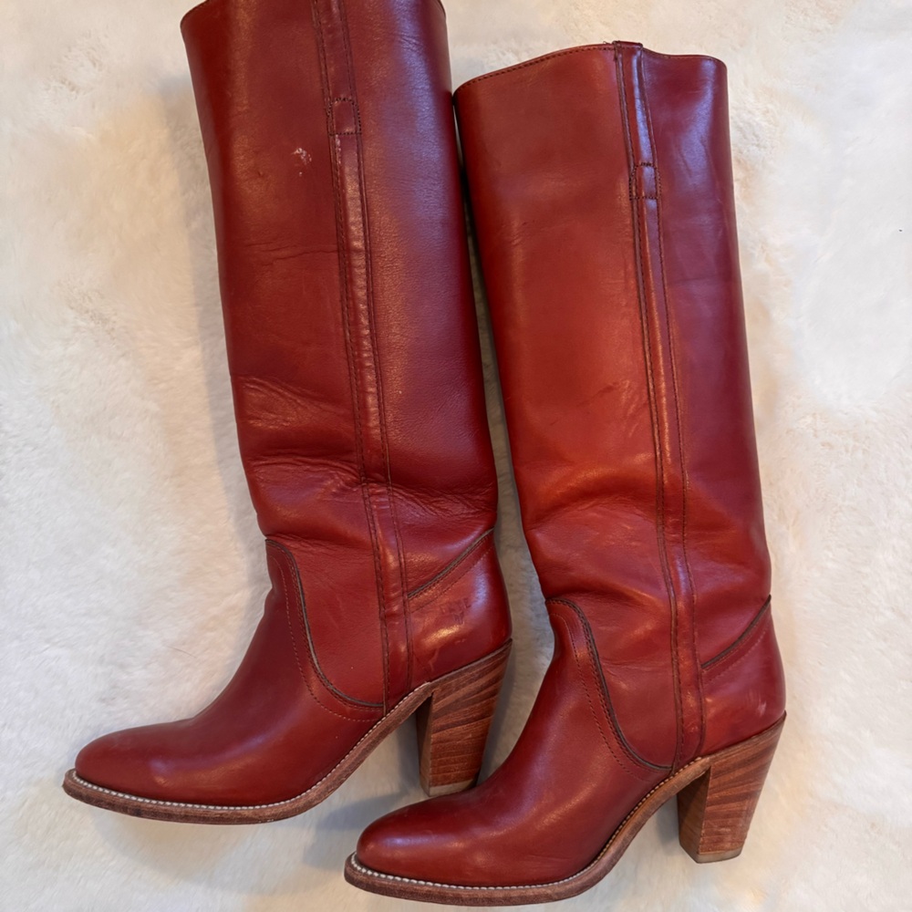 Frye Red Leather Boots